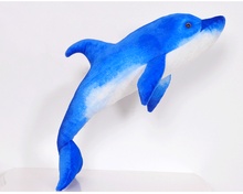 large 55cm cartoon blue dolphin plush toy soft doll throw pillow birthday gift b0367 2024 - buy cheap