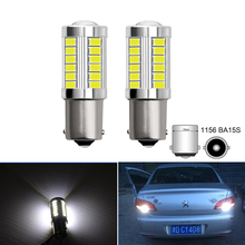 2x P21W 1156 BA15S LED Bulbs Car Turn Signal Reverse Brake Lights 12V Automobiles Lamp For Peugeot 307 206 2008 207 308 4008 2024 - buy cheap