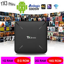 AMOBSAT Android 7.1 TX3 mini S905W CPU HDMI 2.0 Smart TV Box Support 4K H.265 Youtube Flicker Media Player Set top tv box 2024 - buy cheap