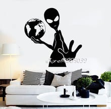 Alien Earth Vinyl Wall Stickers Decor Teen Room Humanoid Wall Decals Creative Interior Design Hot Selling Wallpaper Murals SA882 2024 - buy cheap