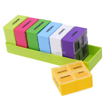 100pcs Portable Pill Box Weekly 7 Day medicine box Holder 28 Slot Folding Vitamin Medicine Health Care Pill Cases S0017 2024 - buy cheap