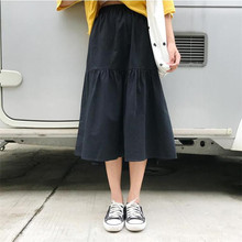Faldas de retazos de lino y algodón para mujer, faldas holgadas informales de talla grande 7XL, de cintura elástica, 2020 2024 - compra barato