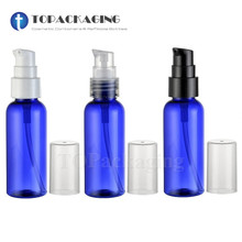 30PCS/LOT-50ML Lotion Pump Bottle,Blue Plastic Cosmetic Container,Empty Shampoo Sub-bottling With Beak Top,Essential Oil Bottle 2024 - buy cheap