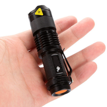 YNL светодиодный фонарик Q5 регулируемый фокус, масштабируемый алюминиевый водонепроницаемый самообороны AA 14500 Мини-флэш-светильник фонарь, ручка, светильник 2022 - купить недорого