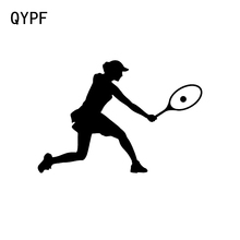 QYPF 14*9.6CM Interesting Female Tennis Player Decor Car Sticker Vinyl Extreme Movement Graphic C16-1593 2024 - buy cheap