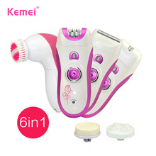 Kemei  6 in1 Elecric Epilator for Women Hair Removal Machine Multifunctional Lady Shaving Tools for Female Whole Skin Care 2024 - buy cheap