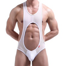 Macacão masculino de luta interna, camiseta sexy masculina de musculação, biquíni com suspensórios, roupa interior sexy 2024 - compre barato