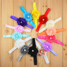 New design Girls Headband Chic Chiffon Shabby Rosette Flower with Headbands Kids Hair Accessories 50pcs/lot Free Shipping FDA27 2024 - buy cheap