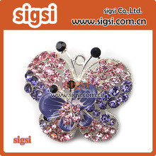High Quality Rhinestone butterfly Charms Pendant for Kids Chunky Necklace Pendants 2024 - buy cheap