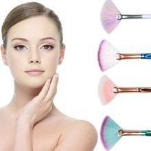 Single Fan Shape Powder Concealor Eyehshadow Eyeliner Eyebrow Brushes Highlighter Highlighting Makeup Brush 2024 - buy cheap