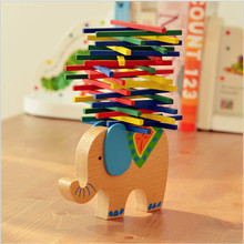 Baby Toys Educational Elephant Balancing Blocks Wooden Toy Wood Balance Game Montessori Blocks Gift For Child 2024 - buy cheap