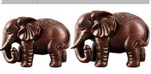 Household Ebony wood carving auspicious elephant decoration wooden animal attract set decoration Home sculpture statue 2024 - buy cheap