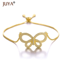 bracelets for women,butterfly bracelets, adjustable slider beads chain,gold,,rose gold,copper metal,zircon rhinestone 2024 - buy cheap