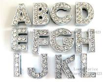260pcs 10mm  full rhinestone silver letters DIY letters fit 10mm pet collar/wristband 2024 - buy cheap
