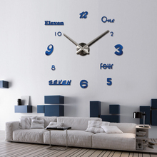 2019 new wall clock acrylic mirror clocks reloj de pared quartz watch horloge home living room modern Pastoral diy 3d stickers 2024 - buy cheap