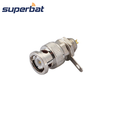 Superbat BNC Front Mount Plug Male Bulkhead with Solder Cup Straight RF Coaxial Connector 2024 - buy cheap