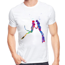 2019 Couple T-shirt Scuba Diver T-shirt Tee Dive Funny Birthday Gift Present for Him Men Adult T Shirt Short Sleeve 2024 - buy cheap