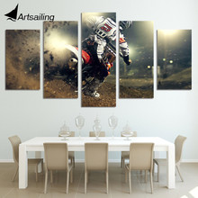 Cartel de decoración de sala con impresión en lienzo de 5 piezas de arte de lona con Motor de Motocross Pintura de coches de alta definición envío gratis/NY-5911 2024 - compra barato