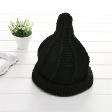 Chic Baby Hat Knitted Crochet Bebe Infant Pointy Hat Fashion Boy Girl Autumn-Winter Warm Cap Bonnet Accessories 2024 - buy cheap