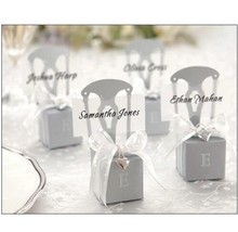 PASAYIONE-cajas de dulces con patrón de silla Kawaii, doradas/Plateadas, para favores y regalos de boda, centros de mesa, decoración de Casamento 2024 - compra barato