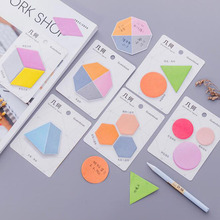 Kawaii Simple Geometric Sticky Notes Color Message Memo Pads Notepad Stickers Notebook Office School Supplies Korean Stationery 2024 - buy cheap