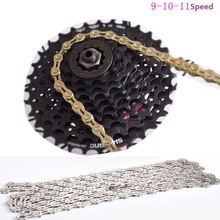 Ultralight Bike Chain Hollow Bicycle Chains 9 10 11 Speed EL 116 Links MTB Mountain Road Bike Variable 27 30 33 Speed 2024 - buy cheap