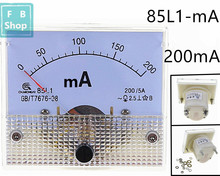 Panel analógico AC 85L1-mA 200mA, amperímetro 85L1, carcasa de plástico blanco, 1 ud. 2024 - compra barato