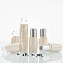 Batom de plástico branco pérola, tubo vazio 12.1mm, reutilizável de bálsamo labial, cosmético para embalagem, recipiente de maquiagem de beleza 2024 - compre barato