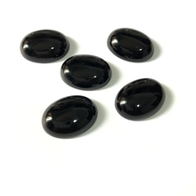 Wholesale 5pcs Natural Black Onyx Agates Bead Cabochon Jewelry Ring Face 13x18mm 15x20mm 18x25mm Oval Gem stone Beads Cabochon 2024 - buy cheap