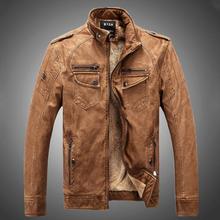 Jaqueta de couro masculina, jaqueta masculina inverno couro, casaco externo plus size xxxl 2024 - compre barato
