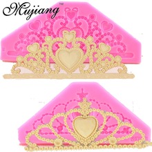 Mujiang Queen Crown Silicone Cake Molds Tiara Fondant Cake Decorating Tools Gumpaste Chocolate Mold Kitchen Baking Moulds CT854 2024 - buy cheap