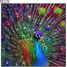 DIY 5D Diamond Painting Cross Stitch Colorful Peacock Opening Diamond Mosaic Square Full Drill Diamond Embroider Decoration Kits 2024 - buy cheap