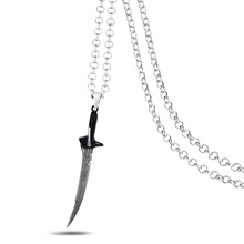 Colar alita com pingente de espadas de metal, colar masculino alita com corrente longa para armas, joias de moda 2024 - compre barato