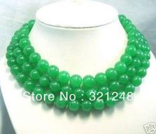 10mm natural stone dyed green stone chalcedony jades round beads necklace for women long chain strand diy jewelry 50inch GE5279 2024 - buy cheap