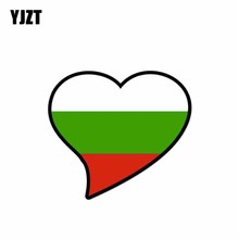 Yjzt adesivo automotivo coração 10cm * 8.8cm estilo bovino bandeira capacete janela carro 6-1126 2024 - compre barato