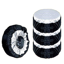 4pcs/set X Car Universal 13-22'' Black Oxford Spare Wheel Tyre Cover Waterproof Dust-Proof Tire Storage Bag Size Adjustable 2024 - buy cheap