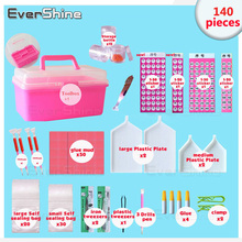 EverShine-Kit de herramientas para pintura con diamantes, set de 140 unids/set, accesorios de bordado rápido, cajas de almacenamiento de diamantes de imitación 2024 - compra barato