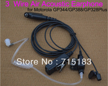 Headphone 3 Wire Clear Air Tube Headsets Acoustic Earphone Earpiece for Motorola GP344 GP388 GP328Plus GP338Plus portable radio 2024 - buy cheap