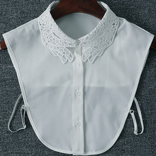 Lançamento camisa de renda coreana com folha de lótus colarinho falso acessórios para roupas bordadas 2024 - compre barato