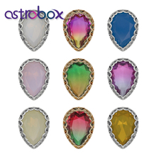 Astrobox Tourmaline With Claw Sew on Rhinestones Drop K9 Crystal Stones Sew Supplies Strass DIY For Shoes Dress Decoration 2024 - buy cheap