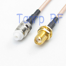 10pcs 15CM Pigtail coaxial jumper cable RG316 cord 6inch SMA female jack to FME female jack RF adapter connector 2024 - buy cheap