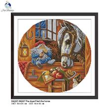 The Dwarf-lienzo bordado de caballo, tejido impreso de 11CT, 14CT, DMC, bricolaje, Kits de punto de cruz chinos, costura 2024 - compra barato