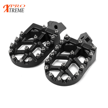 CNC Billet Red MX Wide Foot Pegs Rests Pedals Footpegs For KAWASAKI KLR650 KL650 KLR KL 650 1987-2007 2024 - buy cheap
