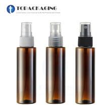 50PCS*100ML Spray Pump Bottle Brown Plastic Cosmetic Container Fine Mist  Atomizer Sprayer Empty Perfume Makeup Parfume Packing 2024 - buy cheap