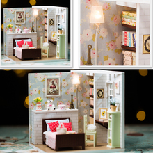 Новые Романтические миниатюры Кукольный дом детская мебель ручной работы Miniaturas кукольный домик игрушки собрать квартиры кукольные домики подарки 2024 - купить недорого