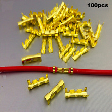 100Pcs/Lot Double U-Type Line Pin Cable Connector Copper 0.5-1.5mm Square Wire Terminal --M25 2024 - buy cheap