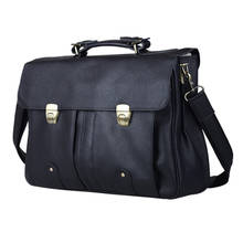 Портфель FANCODI мужской из натуральной кожи, сумка-тоут для ноутбука 15 дюймов в деловом стиле, большой саквояж для офиса 2024 - купить недорого