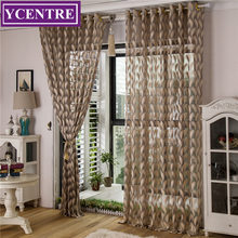 YCENTRE 4 Color Semi jacquard Leaves Lace Curtains for Living Room Bedroom Door Tulle Voile Treatment Window Sheer Curtain 2024 - buy cheap