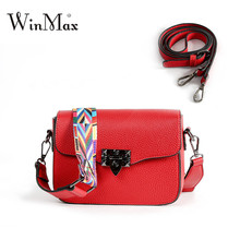 2021 Winmax Red Beautiful Shoulder Bag Women 3 Layer Black Handbag Hotsale Party Purse Ladies Messenger Crossbody Bags for Girls 2024 - buy cheap