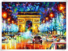 Paris street scene Oil painting Palette knife oil painting art knife oil painting on canvas hight Quality Hand-painted Painting1 2024 - buy cheap
